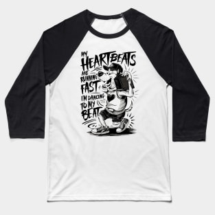 "Rhythmic Paws: Groove to Your Heartbeat" Baseball T-Shirt